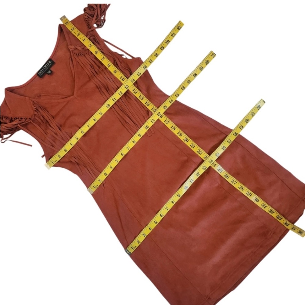 Idyllwind Rust Fringe Mini Dress - Picture 3 of 5